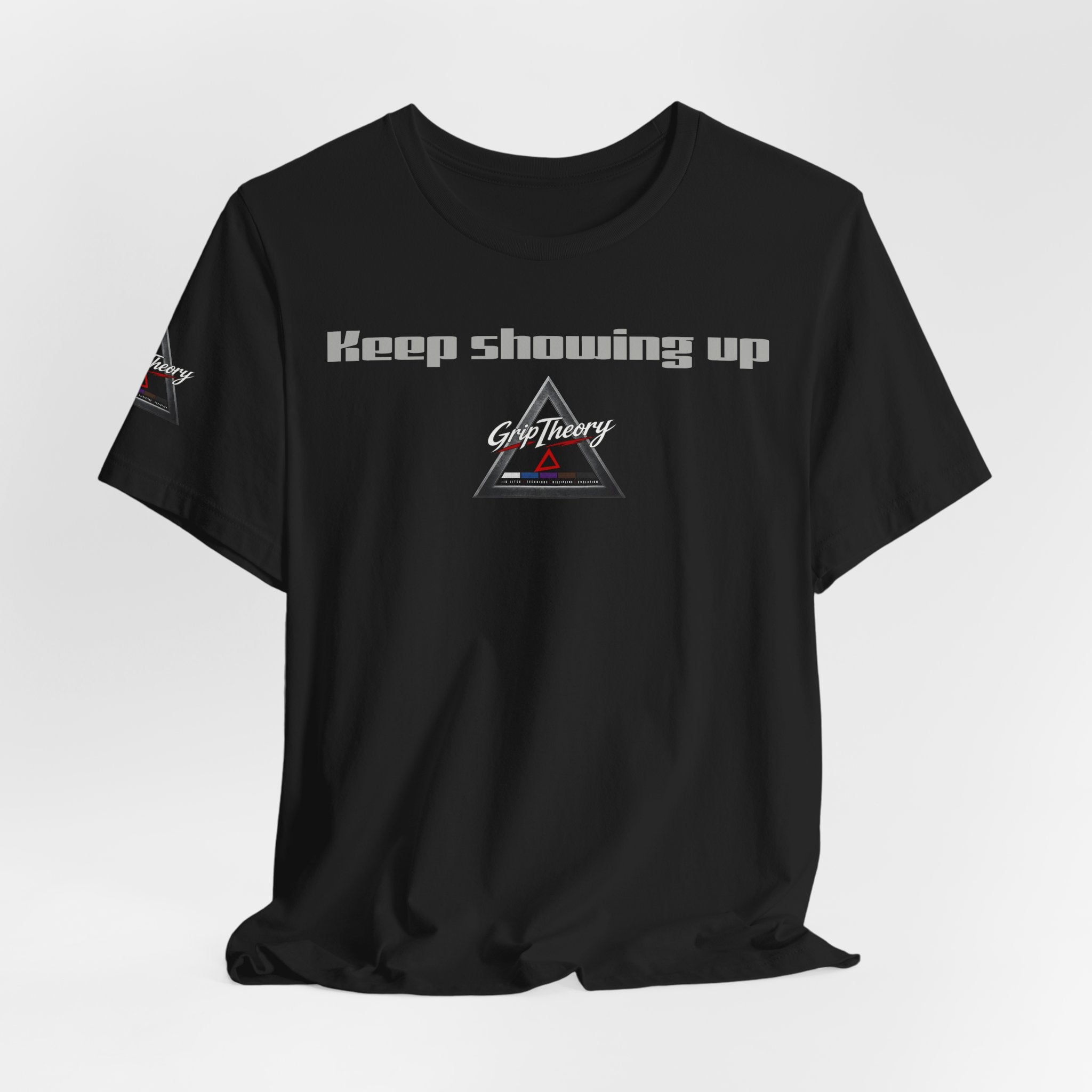 Grip Theory Jiu Jitsu Tee — Grappling Pride Short-Sleeve Shirt (Keep showing up)